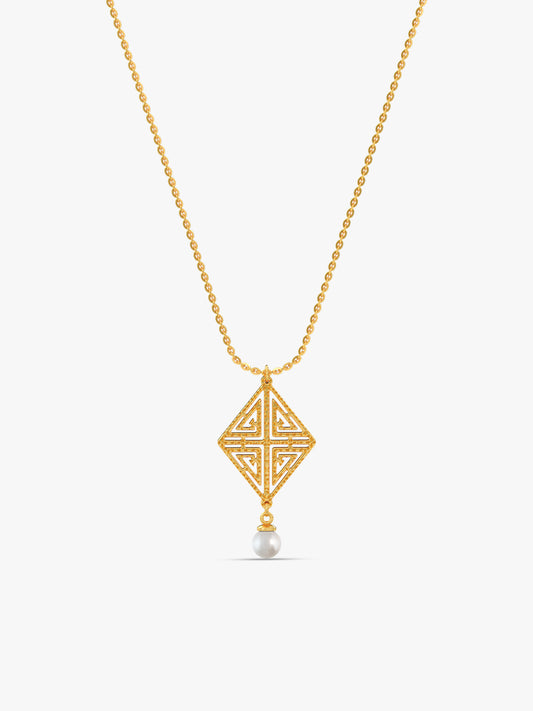 Golden Stay With Me Pendant With Link Chain