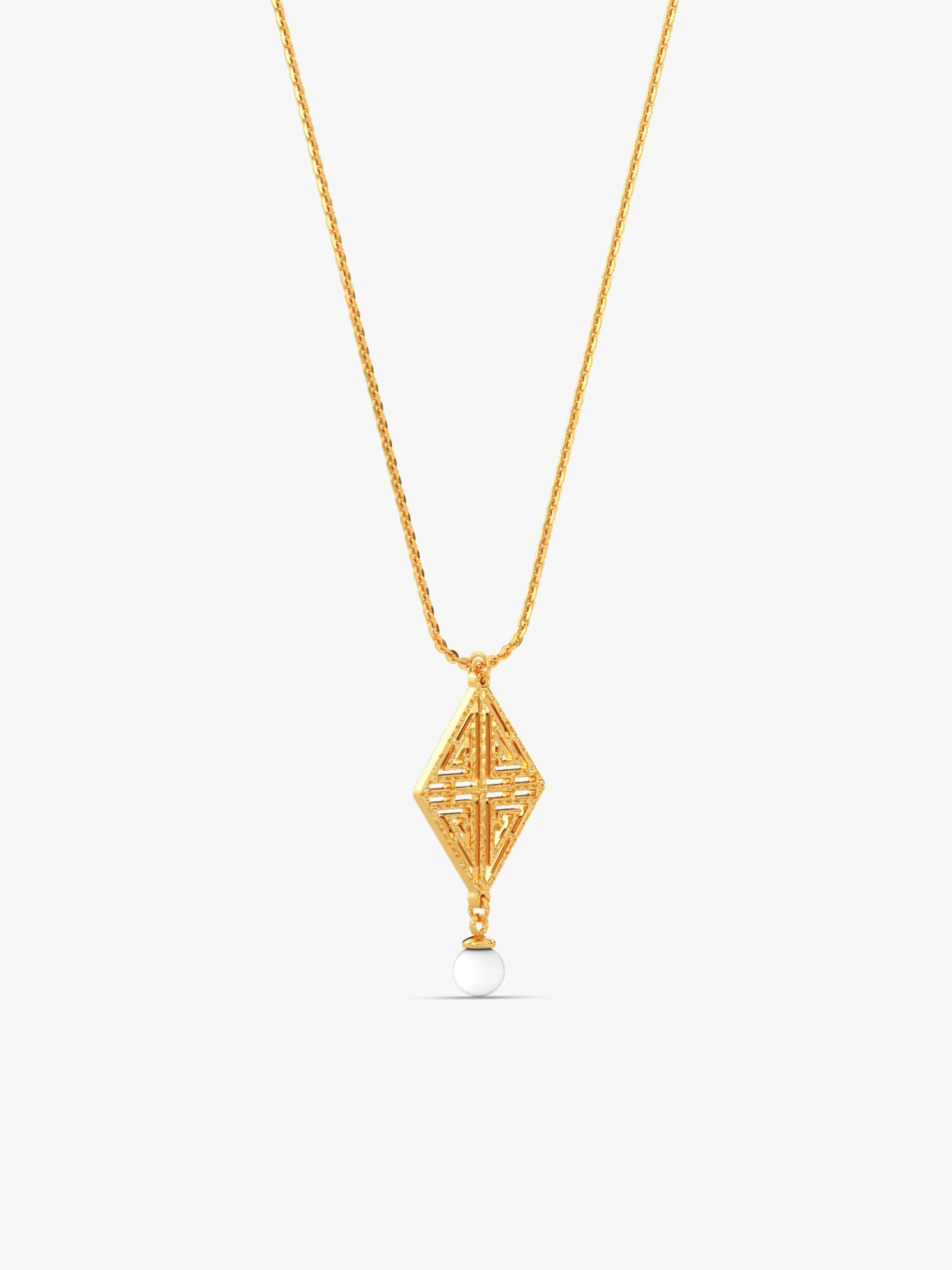 Golden Stay With Me Pendant With Link Chain