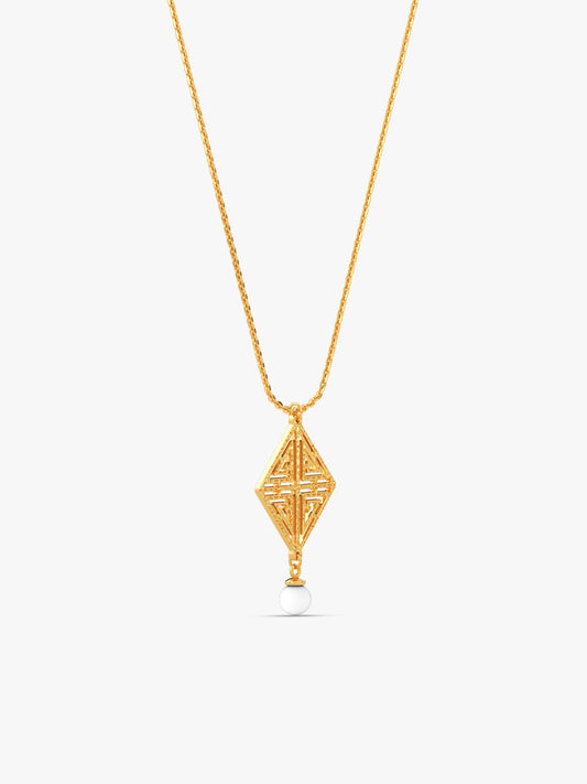 Golden Stay With Me Pendant With Link Chain