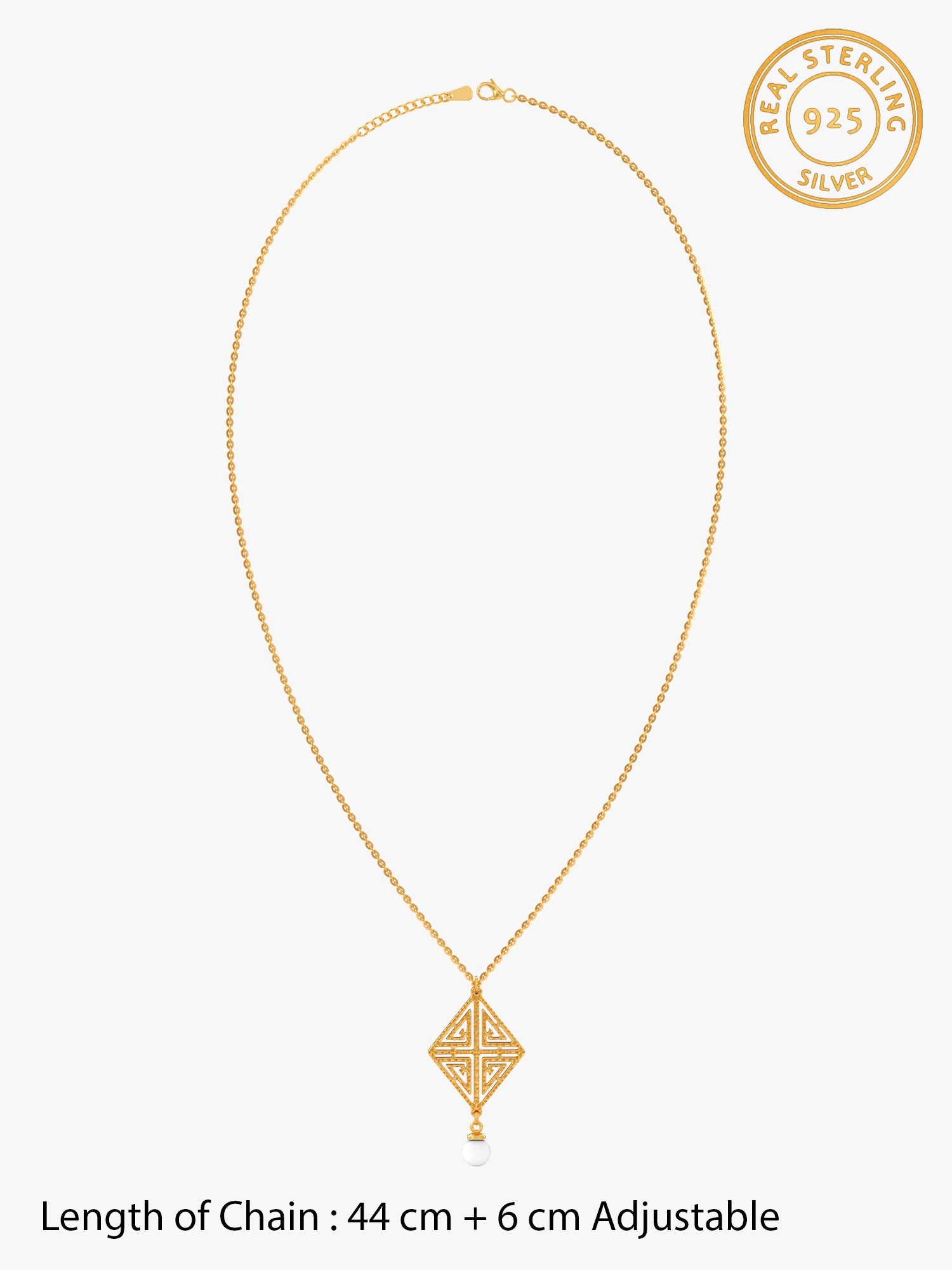 Golden Stay With Me Pendant With Link Chain