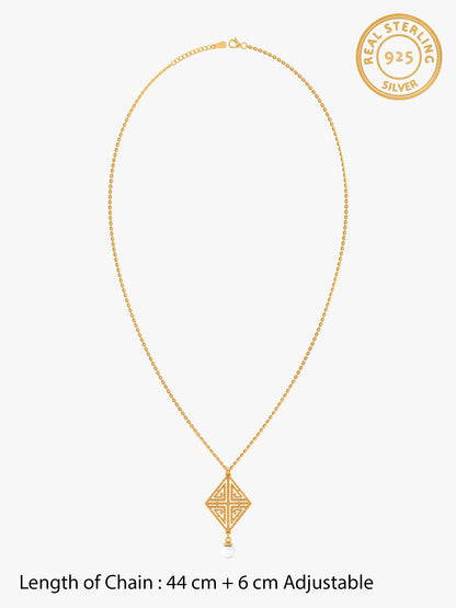 Golden Stay With Me Pendant With Link Chain