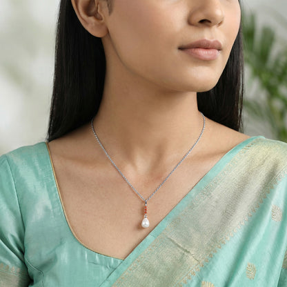 Silver Althea Pendant With Link Chain
