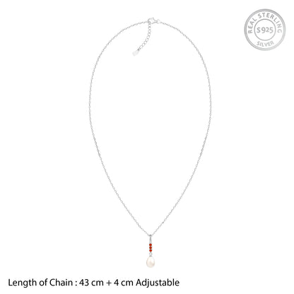 Silver Althea Pendant With Link Chain