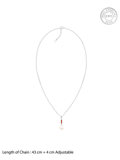 Silver Althea Pendant With Link Chain