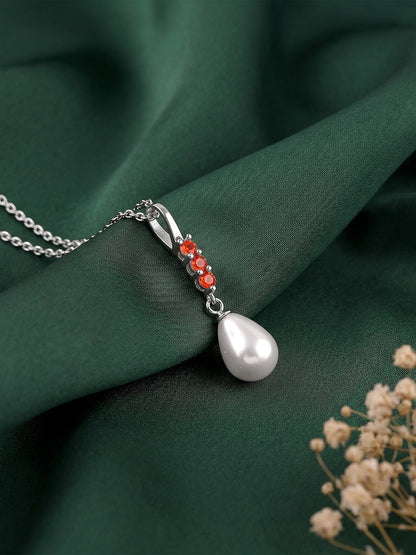 Silver Althea Pendant With Link Chain