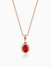 Rose Gold Vidhatri Pendant With Link Chain