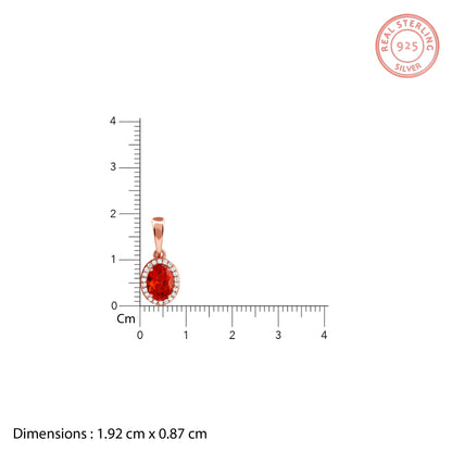 Rose Gold Vidhatri Pendant With Link Chain