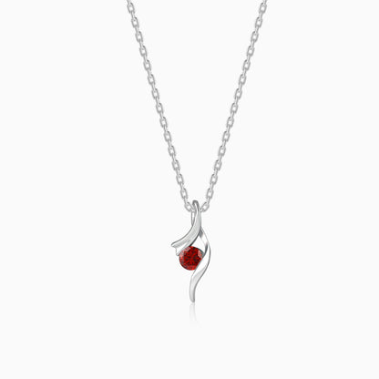 Silver Eesha Pendant With Link Chain