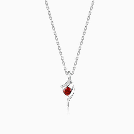 Silver Eesha Pendant With Link Chain