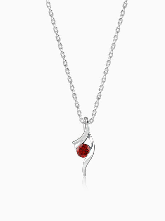Silver Eesha Pendant With Link Chain