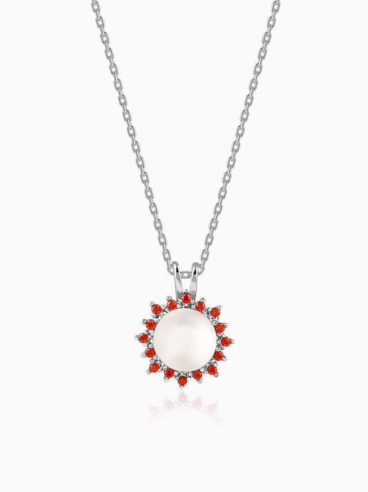 Silver Mahagauri Pendant With Link Chain