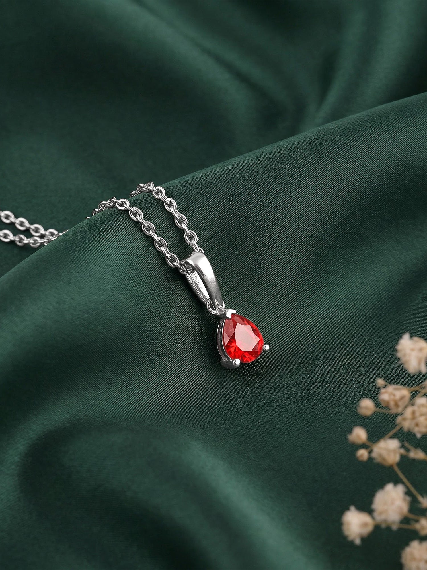Silver Siddhidatri Pendant With Link Chain