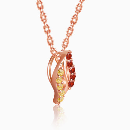 Rose Gold Mazu Pendant With Link Chain