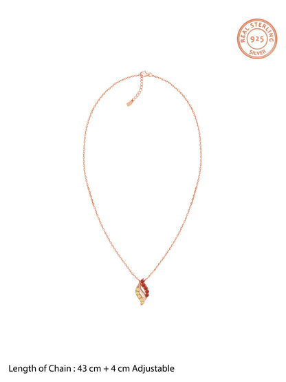 Rose Gold Mazu Pendant With Link Chain