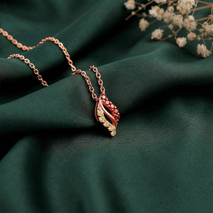 Rose Gold Mazu Pendant With Link Chain