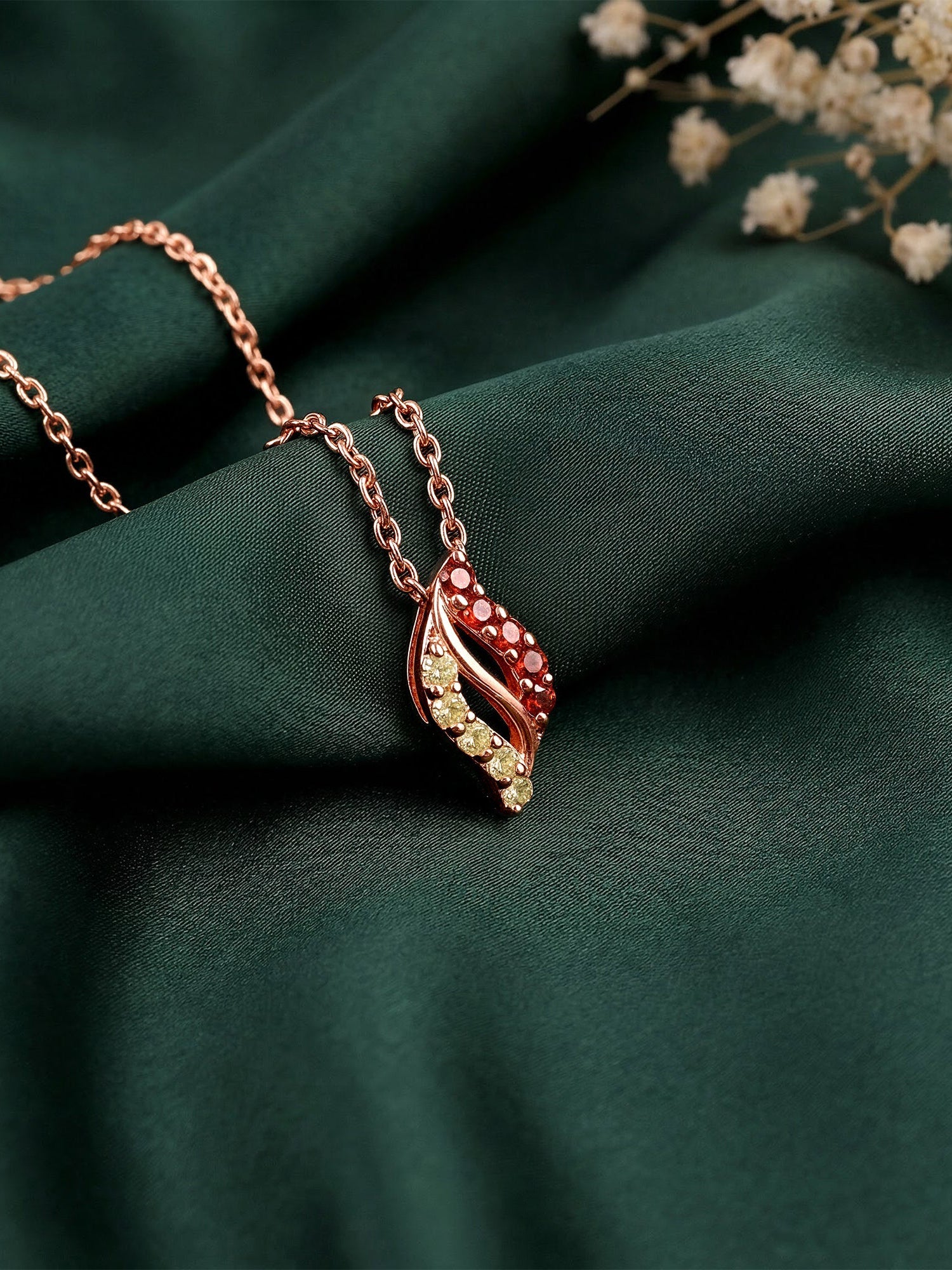 Rose Gold Mazu Pendant With Link Chain