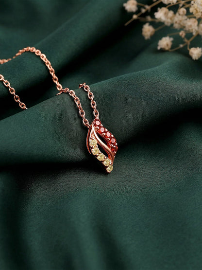 Rose Gold Mazu Pendant With Link Chain