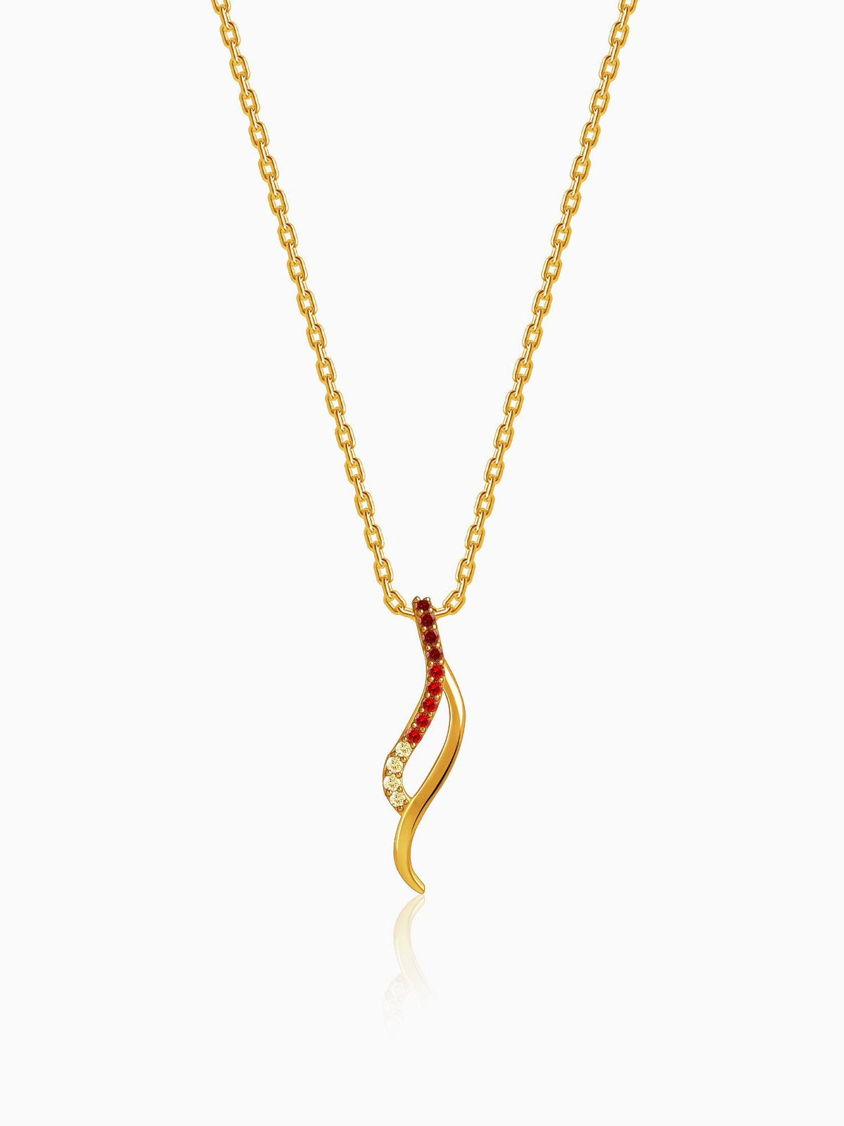 Golden Tanirika Pendant With Link Chain