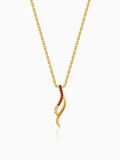 Golden Tanirika Pendant With Link Chain