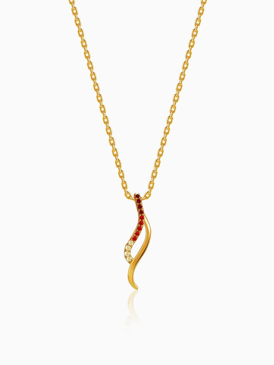 Golden Tanirika Pendant With Link Chain