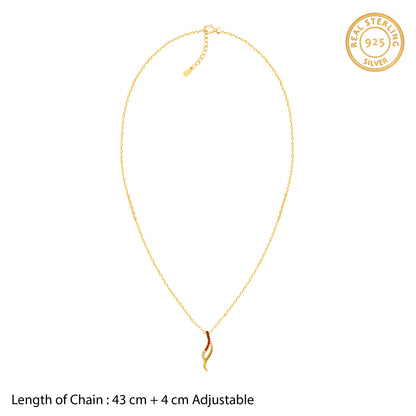 Golden Tanirika Pendant With Link Chain