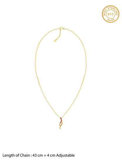 Golden Tanirika Pendant With Link Chain