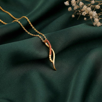 Golden Tanirika Pendant With Link Chain