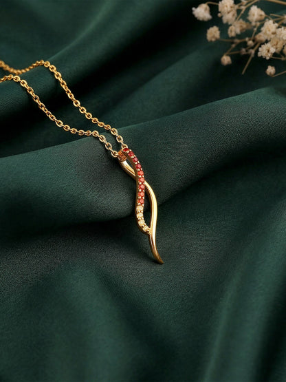 Golden Tanirika Pendant With Link Chain