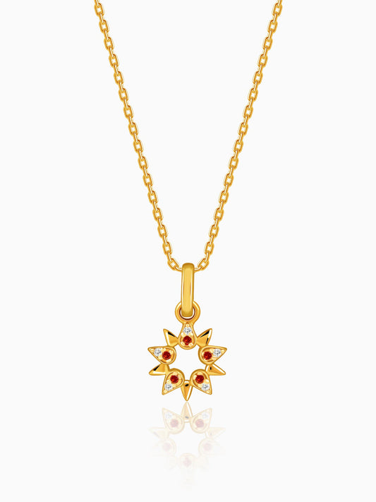 Golden Ereshkigal Pendant With Link Chain