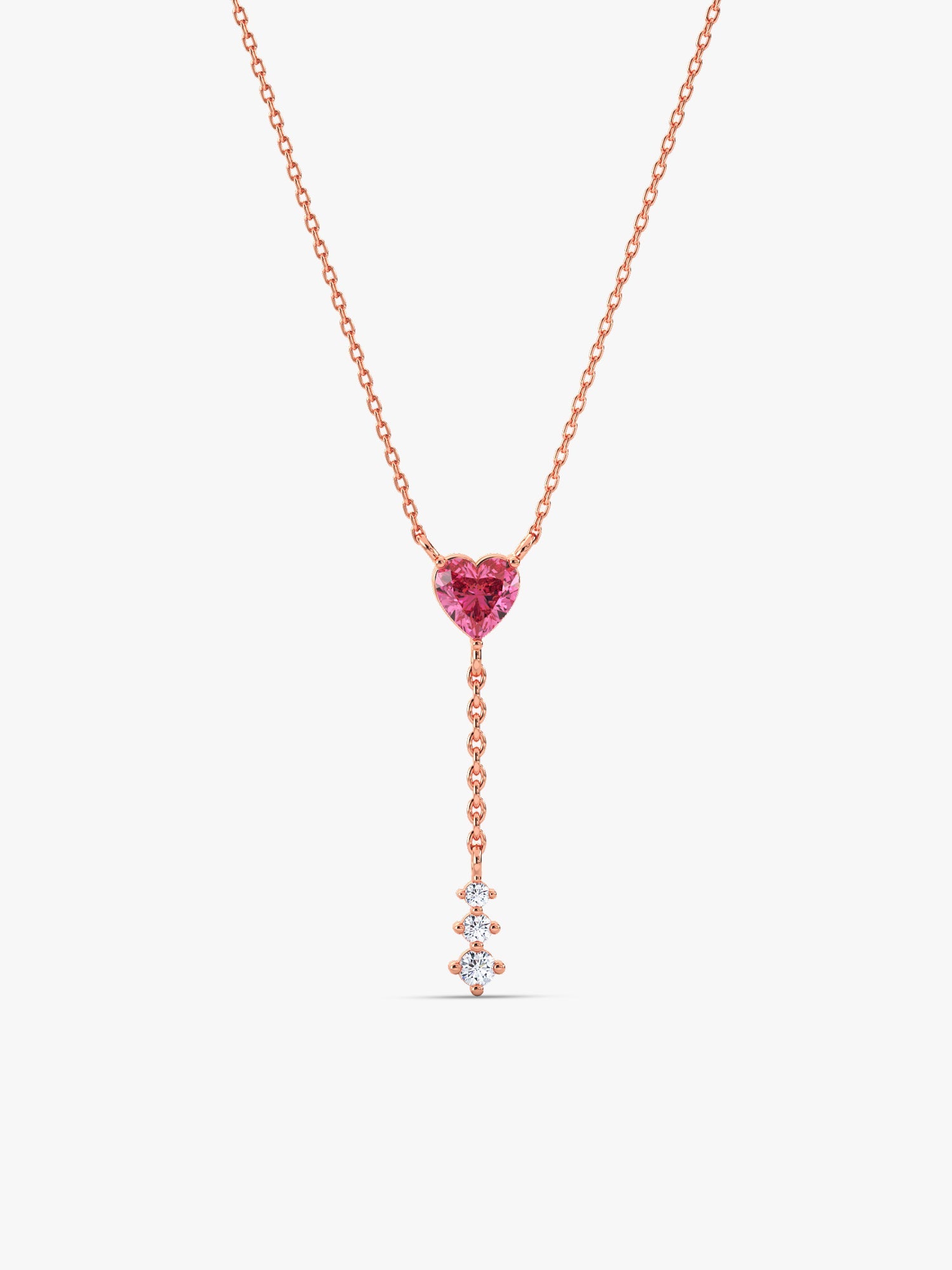Rose Gold Adore You Lariat Necklace