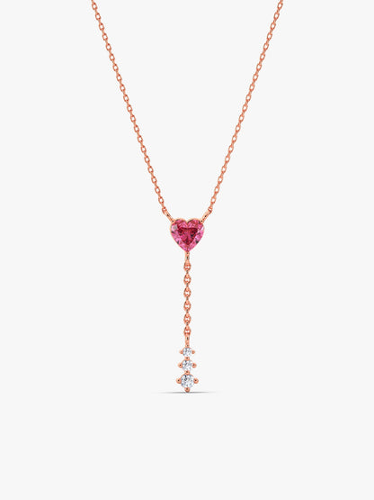 Rose Gold Adore You Lariat Necklace