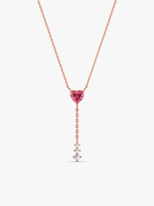 Rose Gold Adore You Lariat Necklace