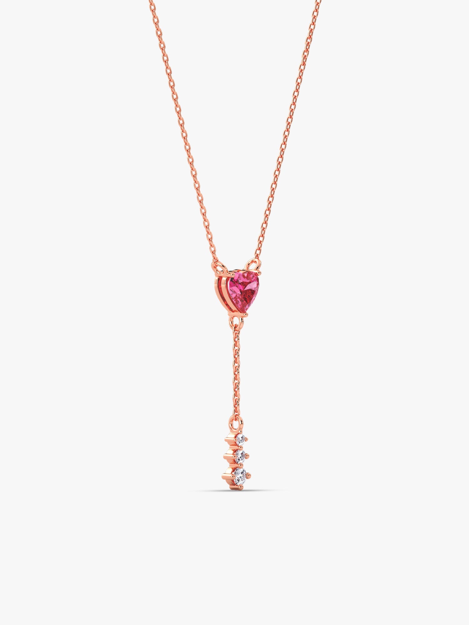 Rose Gold Adore You Lariat Necklace