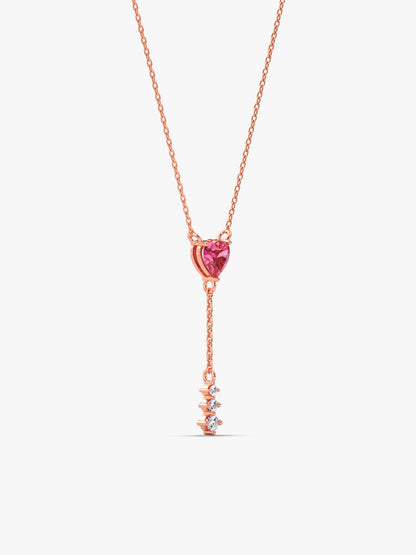 Rose Gold Adore You Lariat Necklace