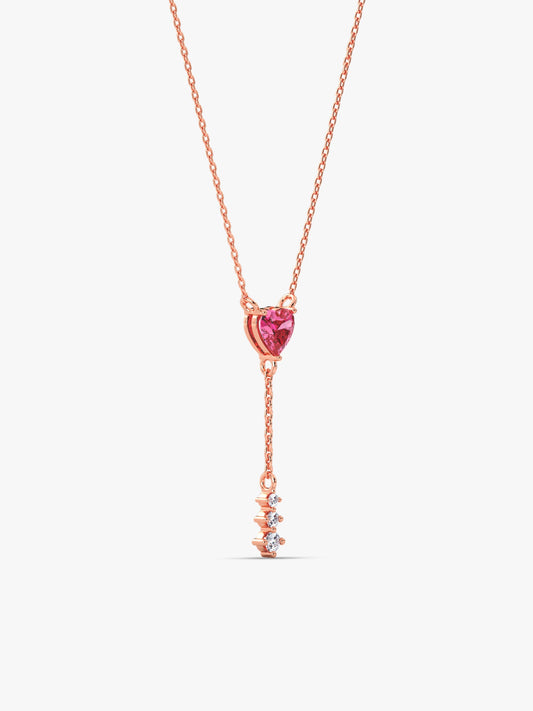 Rose Gold Adore You Lariat Necklace