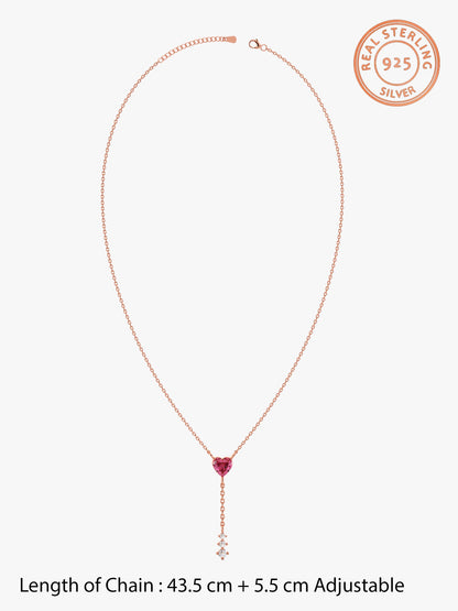 Rose Gold Adore You Lariat Necklace