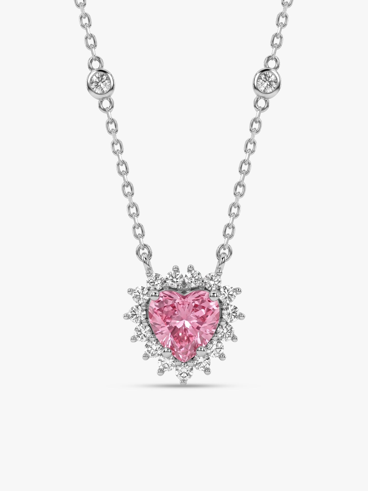 Silver Heart of Light Necklace