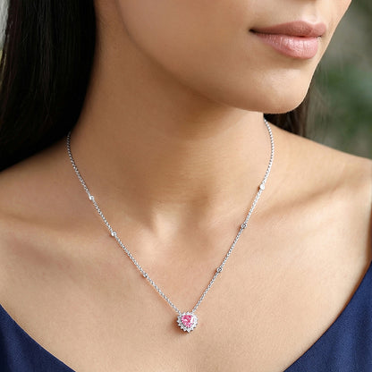 Silver Heart of Light Necklace