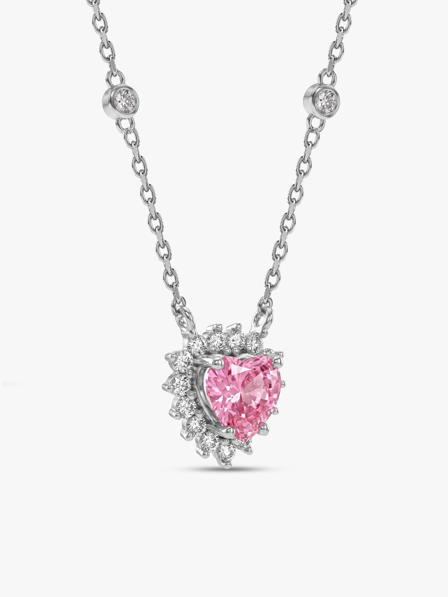 Silver Heart of Light Necklace