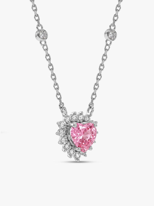 Silver Heart of Light Necklace