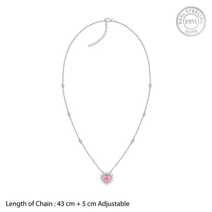 Silver Heart of Light Necklace