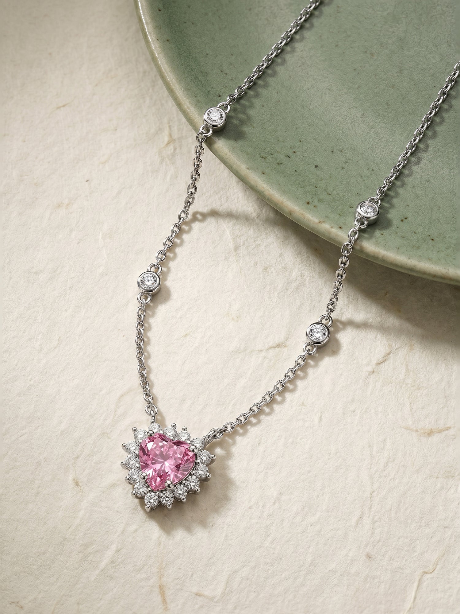 Silver Heart of Light Necklace