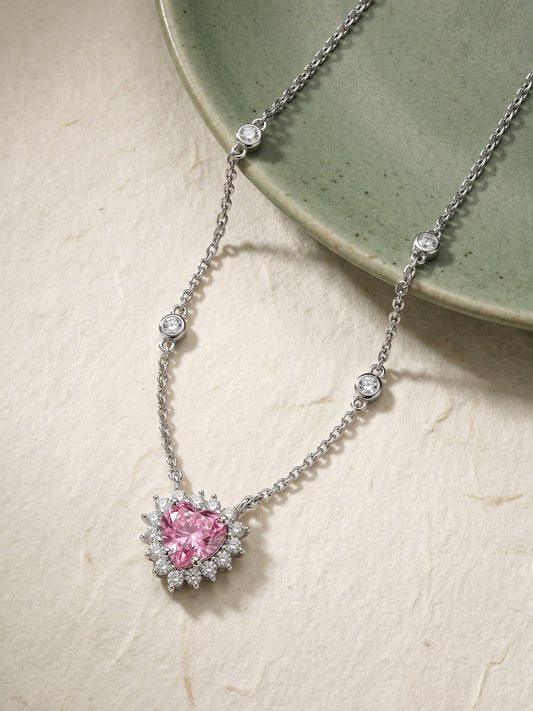 Silver Heart of Light Necklace