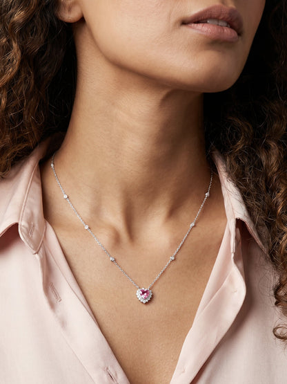 Silver Heart of Light Necklace