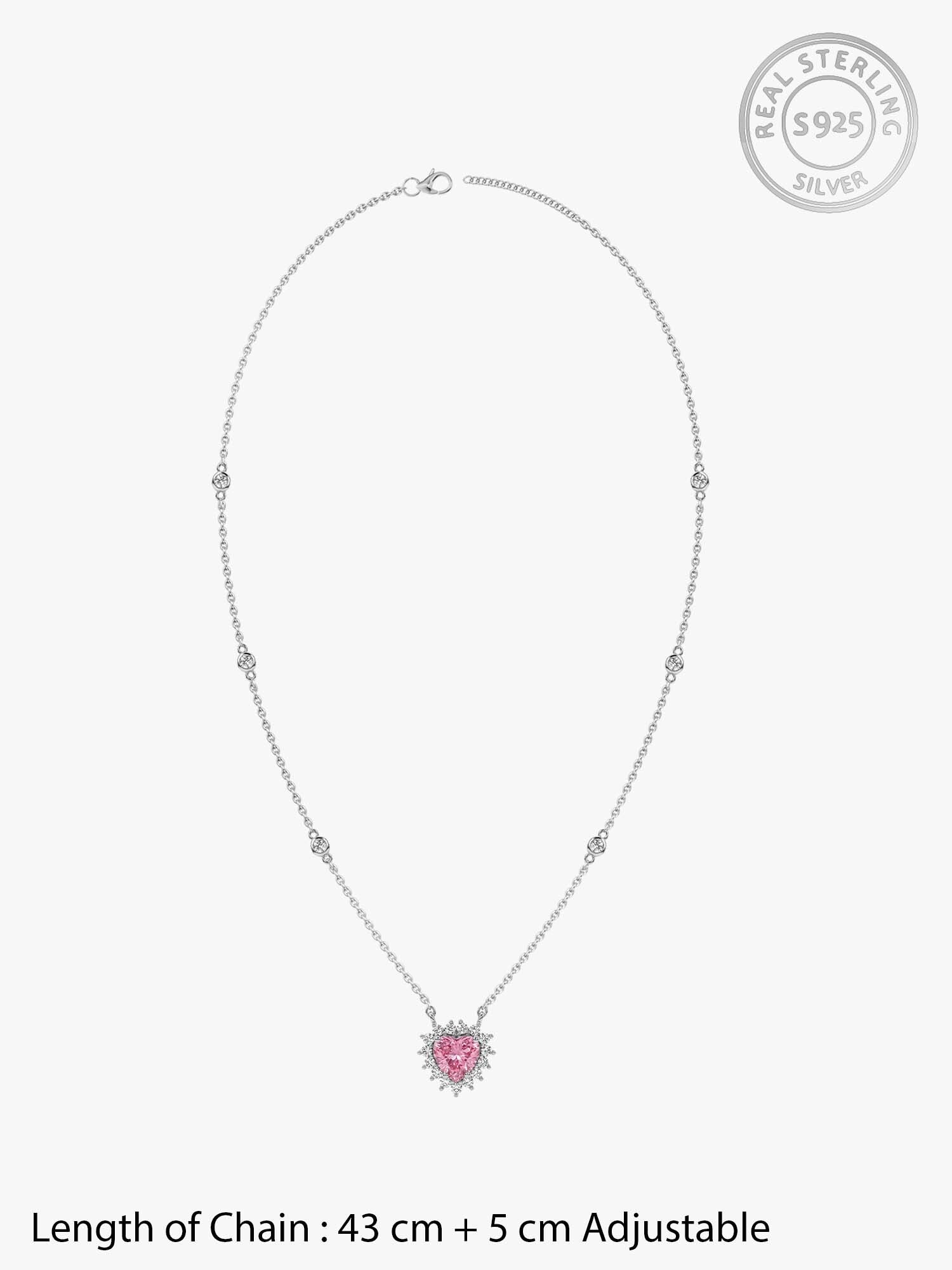 Silver Heart of Light Necklace
