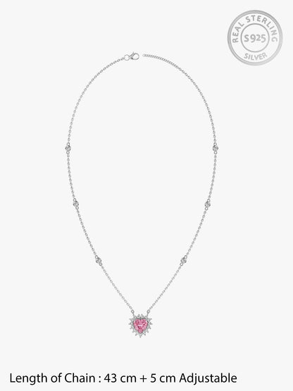Silver Heart of Light Necklace