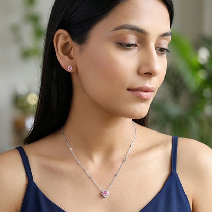 Silver Heart of Light Set