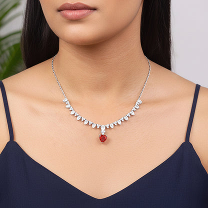 Silver Scarlet Promise Necklace