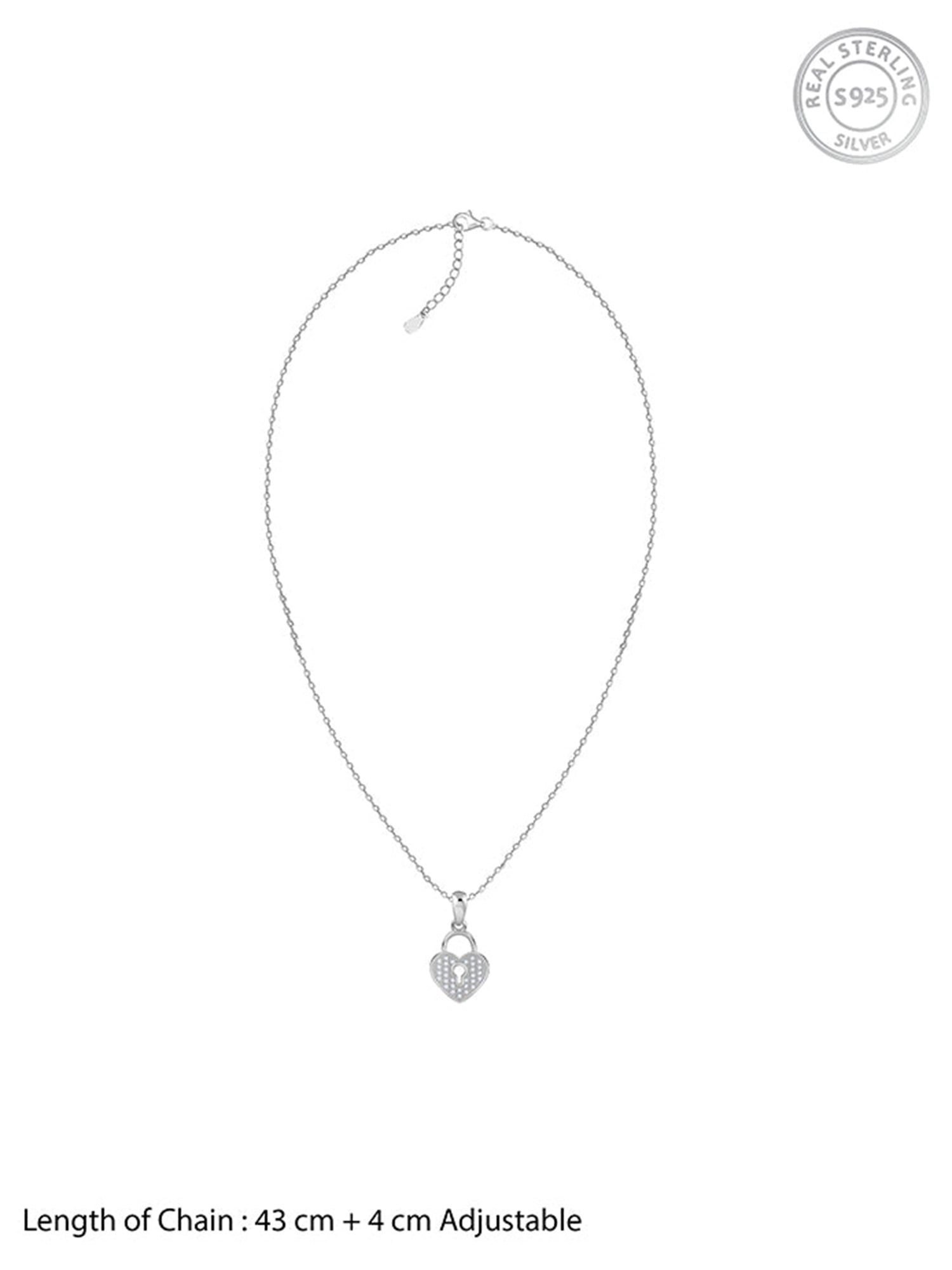 Silver Lovely Key Pendant With Link Chain