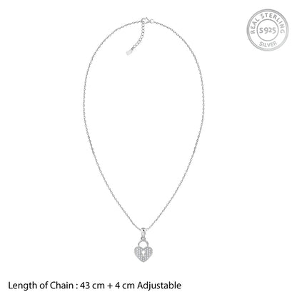 Silver Lovely Key Pendant With Link Chain